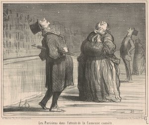 Parisere venter på... af Honoré Daumier
