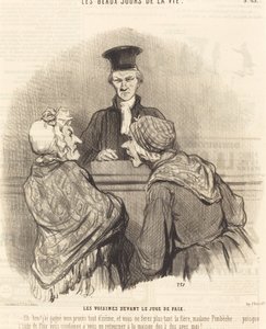 Naboerne foran Fredsdommeren af Honoré Daumier