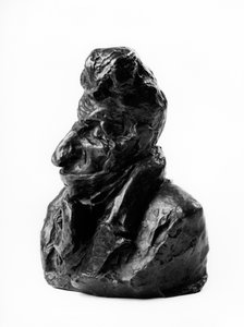Buster anklaget for "berømtheder fra det retfærdige middel"-karikatur af Jean Auguste Chevandier de Valdrome (1781-1865), stedfortræder og jævnaldrende i Frankrig. De dumme.” Skulptur af Honore Daumier (1808-1879) 1800-tallet. Inv L 48,9 Dim i cm H 18 x B  af Honoré Daumier