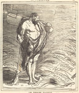 Staldene i Augeas af Honoré Daumier