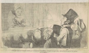 Menneskene i det venlige samfund, der... af Honoré Daumier