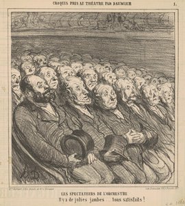 Orkester tilskuere af Honoré Daumier