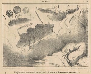 Leviathan-ingeniøren finder i en drøm... af Honoré Daumier