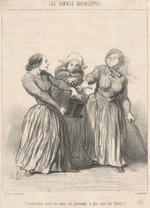 Oprøret mod ægtemænd... af Honoré Daumier