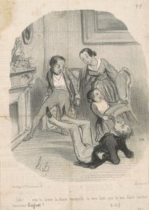 Lolo!...vil du lade stolen være i fred... af Honoré Daumier