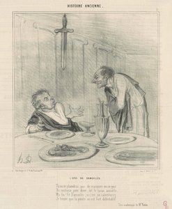 Damokles-sværdet af Honoré Daumier