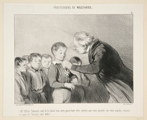 M Alfred Cabassol..modtag dette skilt fra af Honoré Daumier