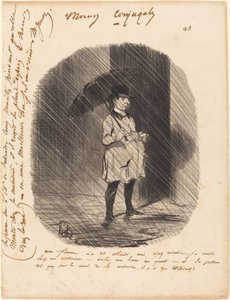 Min kone sagde til mig: vent på mig fem minutter... af Honoré Daumier
