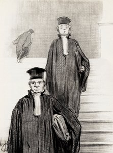 Hovedtrappe-sag af Justitspaladset, 1848. af Honoré Daumier