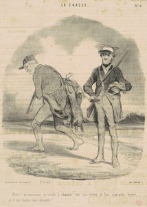 Tak! Denne herre inviterer mig til at jage... af Honoré Daumier