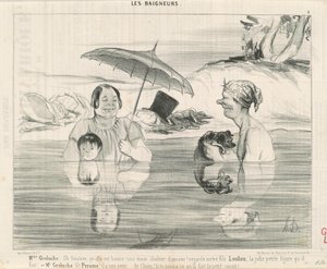 Fru Greluche: Åh Gustave, hvor er det godt! af Honoré Daumier