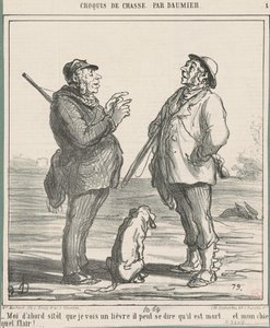 Mig først, så snart jeg ser en hare... af Honoré Daumier