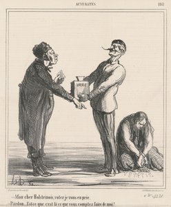 Min kære holstener, stem venligst... af Honoré Daumier