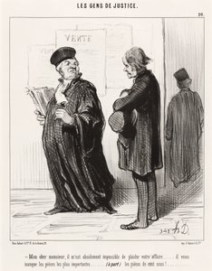 Min kære sir... umuligt at føre din sag af Honoré Daumier