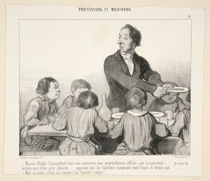 Monsieur Adolphe Chamouillard, du vil derfor vise dig. #10 af lærere og hummere af Honoré Daumier