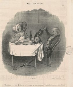 Monsieur har sit udyr, Madame hendes dyr... af Honoré Daumier