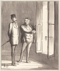 Sir vil have det fint her... af Honoré Daumier