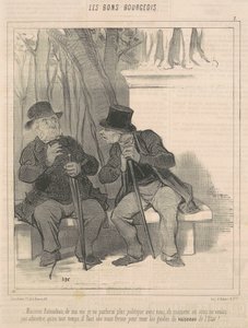 Mossieu Rabourdeau ... jeg vil ikke længere tale politik med dig .. af Honoré Daumier