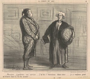 Mossieu, jeg forlader din tjeneste... af Honoré Daumier