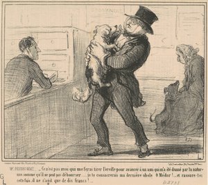 Mr Prudhomme...det er ikke mig, der vil lave mig selv... af Honoré Daumier