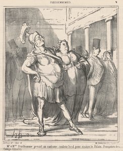 Mr. og Mrs. Prudhomme tager en ... af Honoré Daumier
