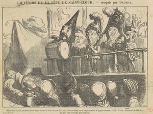 Musikere spiller i tolv timer... af Honoré Daumier