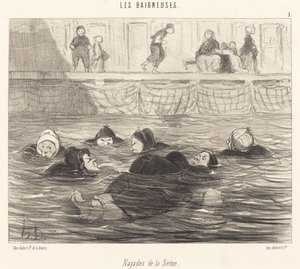 Nayades de la Seine (Seines havnymfer) af Honoré Daumier