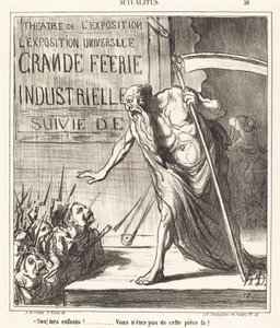Nej... du er ikke fra det rum! af Honoré Daumier