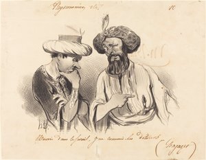 Fodret i serai... af Honoré Daumier