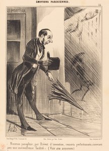 Ny paraply, af patent... af Honoré Daumier