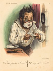 Åh! Min kone er død! af Honoré Daumier