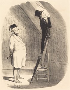 Åh! hvad angår udsigten, finder du ikke bedre end her! af Honoré Daumier