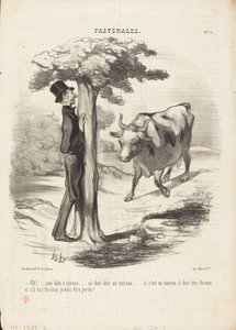 Åh!... et udyr med horn... af Honoré Daumier