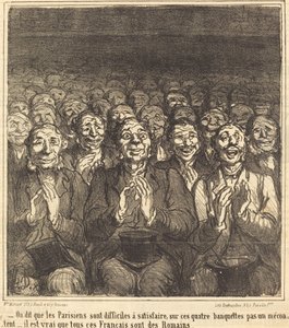 Det siges, at pariserne... af Honoré Daumier