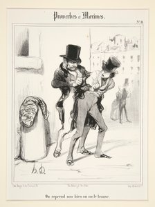 Vi tager vores ejendom tilbage, eller vi finder den, plade 11 fra Proverbes et Maximes af Honoré Daumier