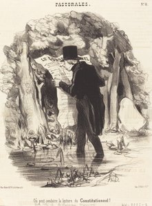 Eller kan lede læsningen af ​​grundloven! af Honoré Daumier