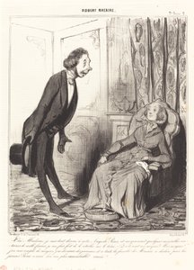 Ja, frue, jeg er fuldstændig hengiven til vores... Prins... af Honoré Daumier