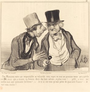Ja, sir, din respektable luft opmuntrer mig... af Honoré Daumier