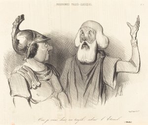 Ja, jeg kommer, i hans tempel... af Honoré Daumier