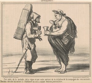 Som følge af vinsygdomme af Honoré Daumier