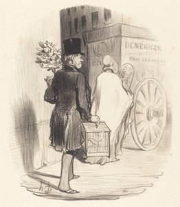 Pariser transporterer til et andet distrikt... af Honoré Daumier