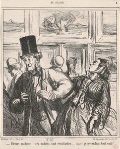 Lad os tale, madame... disse nøgenheder er oprørende... af Honoré Daumier