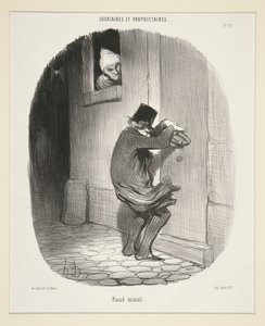 Overgår midnat, fra lejere og ejere af Honoré Daumier
