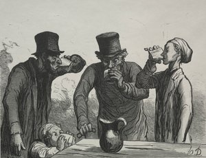 Den drikkendes fysiologi: De fire aldre. af Honoré Daumier