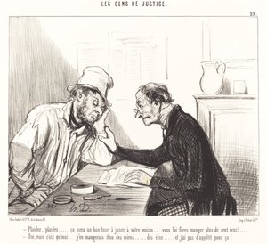 Bed... det vil være et godt trick at spille... af Honoré Daumier