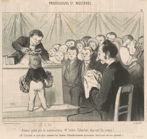 Første hovedpris i matematik, M. Cabuchet af Honoré Daumier