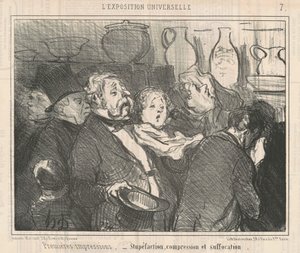 Første indtryk...forbløffelse... af Honoré Daumier