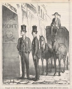 Tager titlen... af hr. de Girardin for seriøst... af Honoré Daumier