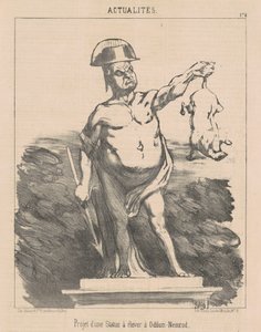 Projekt til en statue ... ved Odilon-Nemrod af Honoré Daumier