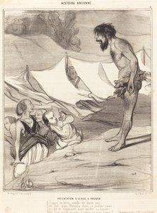 Præsentation af Ulysse til Nausica af Honoré Daumier